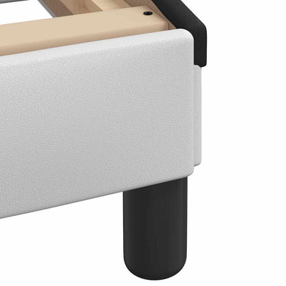 Bettgestell "Viana" ohne Matratze Weiß und Schwarz 80x200 cm Kunstleder