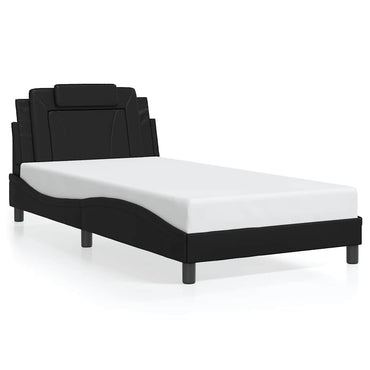 vidaXL Bettgestell "Viana" ohne Matratze Schwarz 100x203 cm Kunstleder