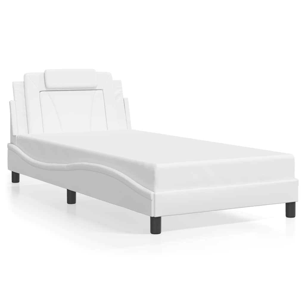 vidaXL Bettgestell "Viana" ohne Matratze Weiß 100x203 cm Kunstleder
