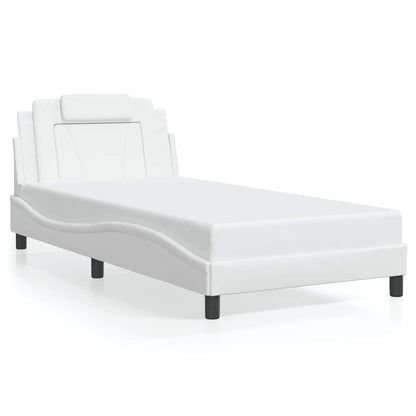vidaXL Bettgestell "Viana" ohne Matratze Weiß 100x203 cm Kunstleder