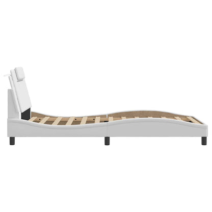 vidaXL Bettgestell "Viana" ohne Matratze Weiß 100x203 cm Kunstleder