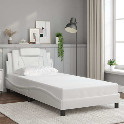 vidaXL Bettgestell "Viana" ohne Matratze Weiß 100x203 cm Kunstleder