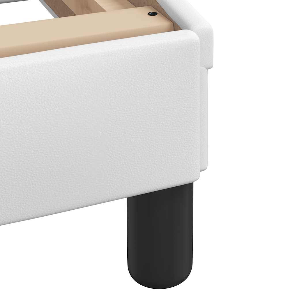 Bettgestell ohne Matratze "Zadar" Weiß 90x190 cm Kunstleder