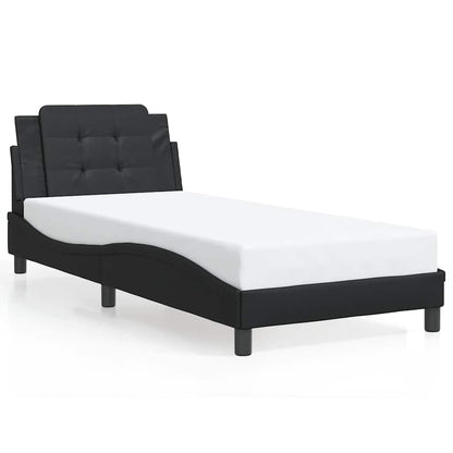 vidaXL Bettgestell ohne Matratze "Zadar" Schwarz 100x203 cm Kunstleder