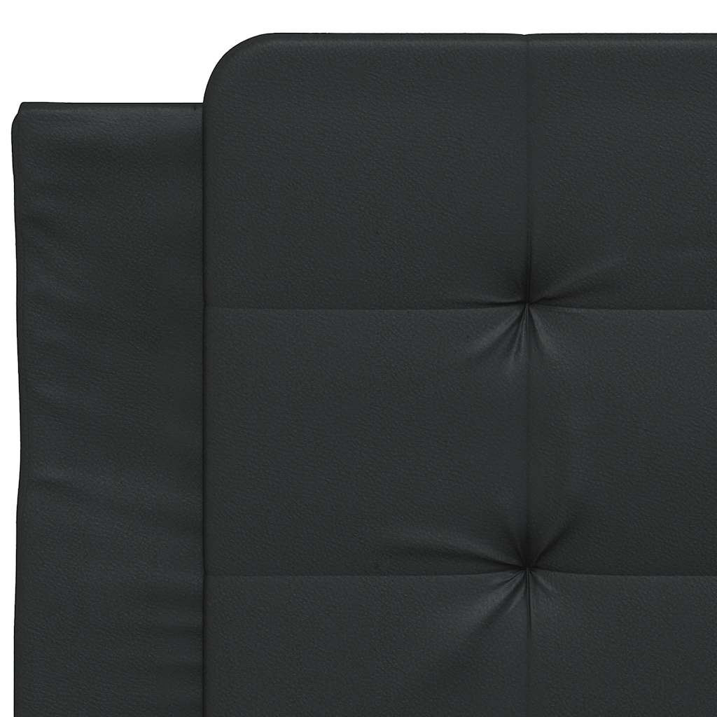 vidaXL Bettgestell ohne Matratze "Zadar" Schwarz 100x203 cm Kunstleder