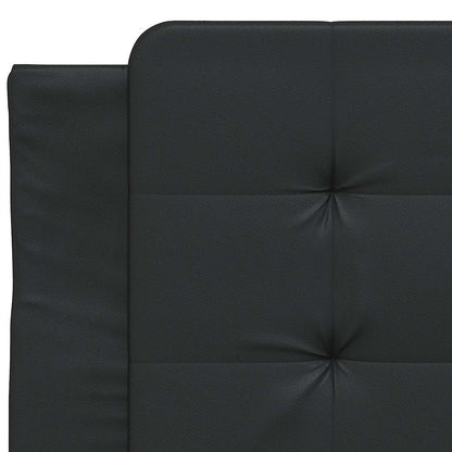 vidaXL Bettgestell ohne Matratze "Zadar" Schwarz 100x203 cm Kunstleder
