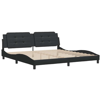 vidaXL Cadre de lit sans matelas "Zadar" Noir 193x203 cm Similicuir
