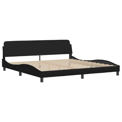 vidaXL Cadre de lit sans matelas "Zadar" Noir 193x203 cm Similicuir