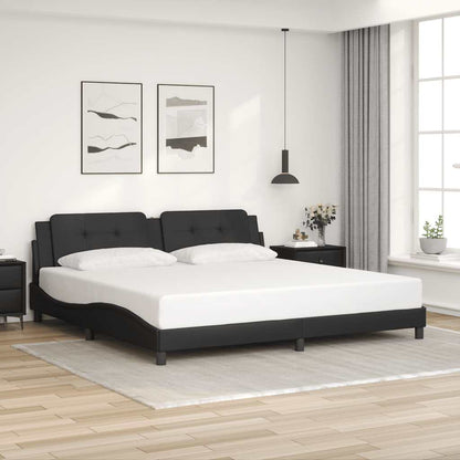 vidaXL Cadre de lit sans matelas "Zadar" Noir 193x203 cm Similicuir