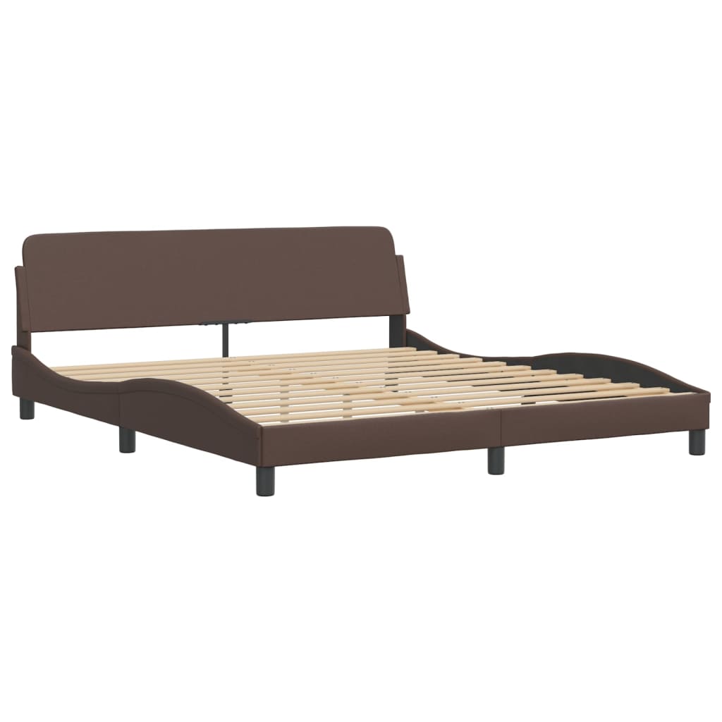vidaXL Bett "Viana" mit Matratze Braun 180x200 cm Kunstleder