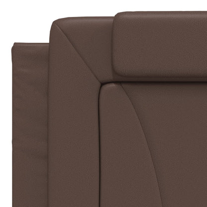 vidaXL Bett "Viana" mit Matratze Braun 180x200 cm Kunstleder