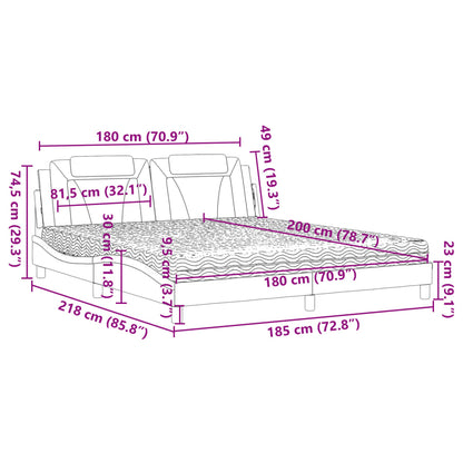 vidaXL Bett "Viana" mit Matratze Braun 180x200 cm Kunstleder