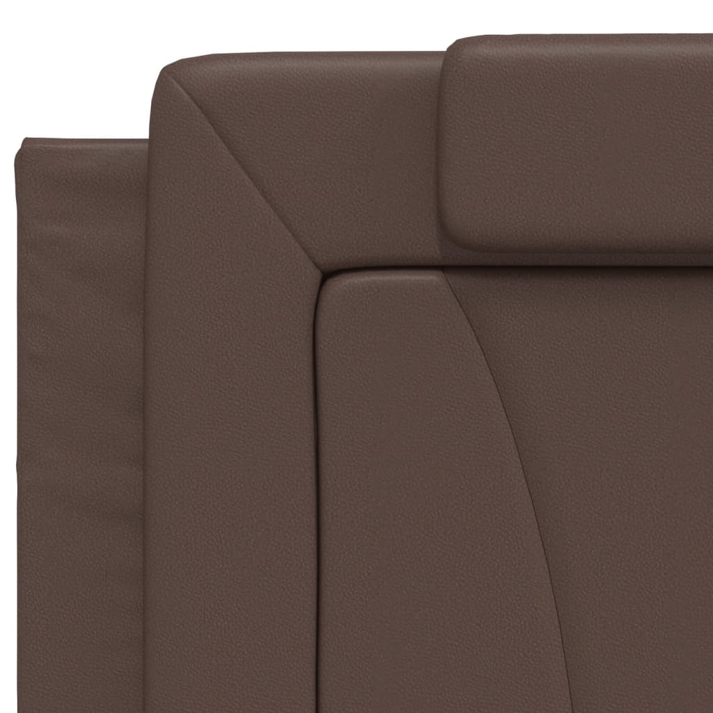 vidaXL Lit « Viana » avec matelas marron 200x200 cm en similicuir