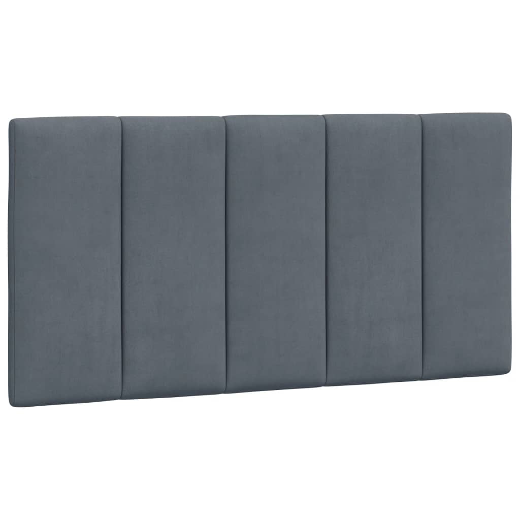 vidaXL Bettgestell mit LED ohne Matratze "Hanko" Dunkelgrau 100x203 cm Samt