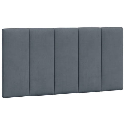 vidaXL Bettgestell mit LED ohne Matratze "Hanko" Dunkelgrau 100x203 cm Samt