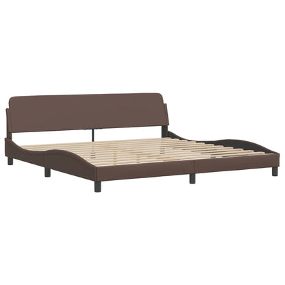 vidaXL Bettgestell "Viana" mit LED ohne Matratze Braun 200x200 cm