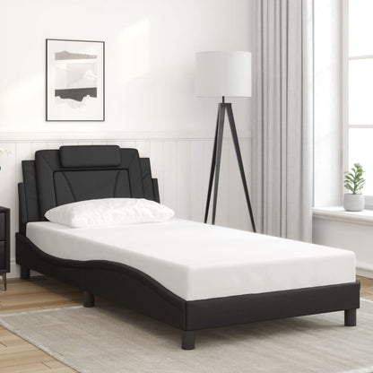 vidaXL Bettgestell "Viana" mit LED ohne Matratze Schwarz 100x203 cm