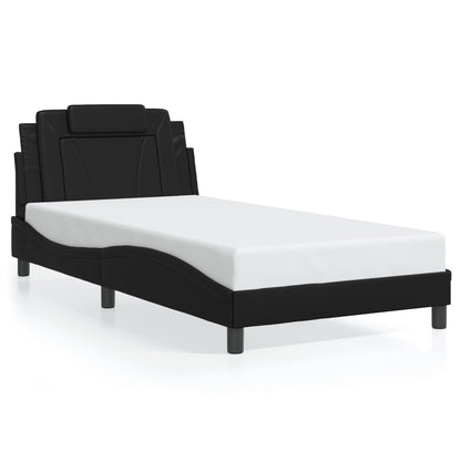 vidaXL Bettgestell "Viana" mit LED ohne Matratze Schwarz 100x203 cm