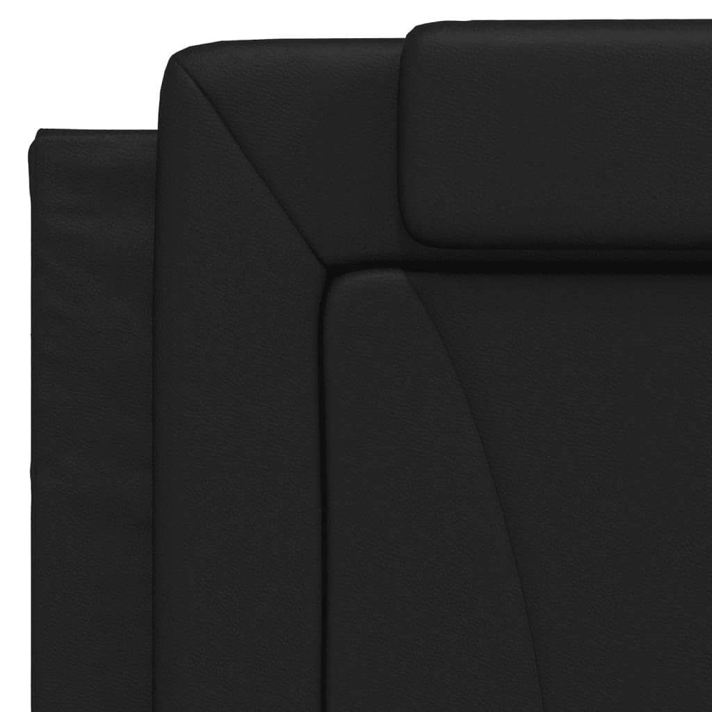 vidaXL Bettgestell "Viana" mit LED ohne Matratze Schwarz 100x203 cm