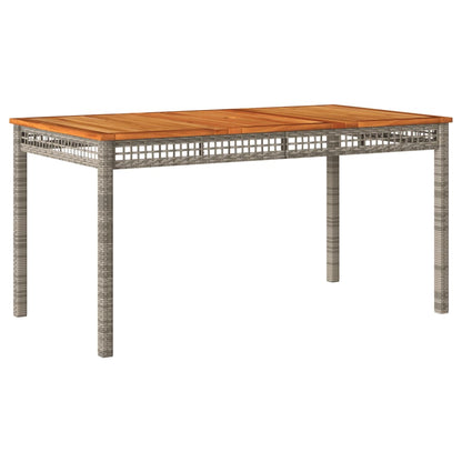 vidaXL 5-tlg. Garten-Essgruppe mit Kissen Grau Poly Rattan
