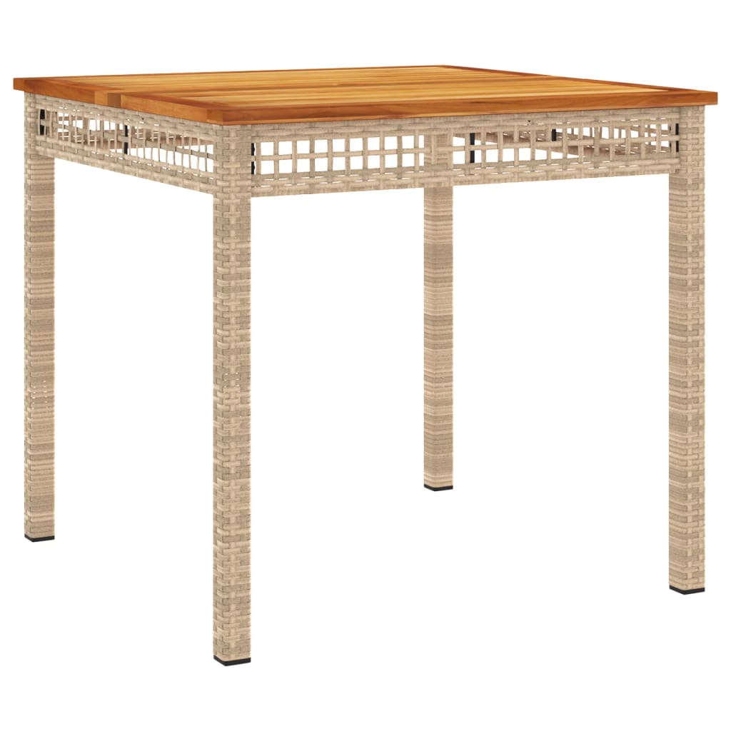 vidaXL 5-tlg. Garten-Essgruppe mit Kissen Beige Poly Rattan