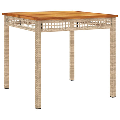 vidaXL 5-tlg. Garten-Essgruppe mit Kissen Beige Poly Rattan