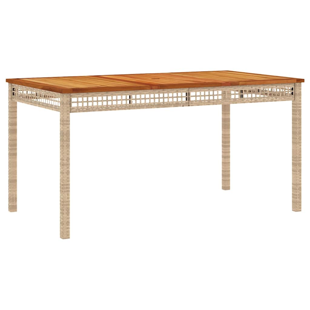 vidaXL Ensemble repas de jardin 5 pcs avec coussins Résine tressée Beige