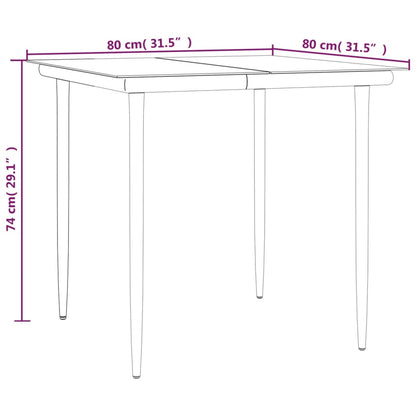 vidaXL 5-tlg. Garten-Essgruppe mit Kissen Grau Poly Rattan