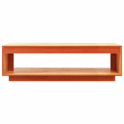 vidaXL Table basse marron ciré 110x50x33,5 cm en pin massif