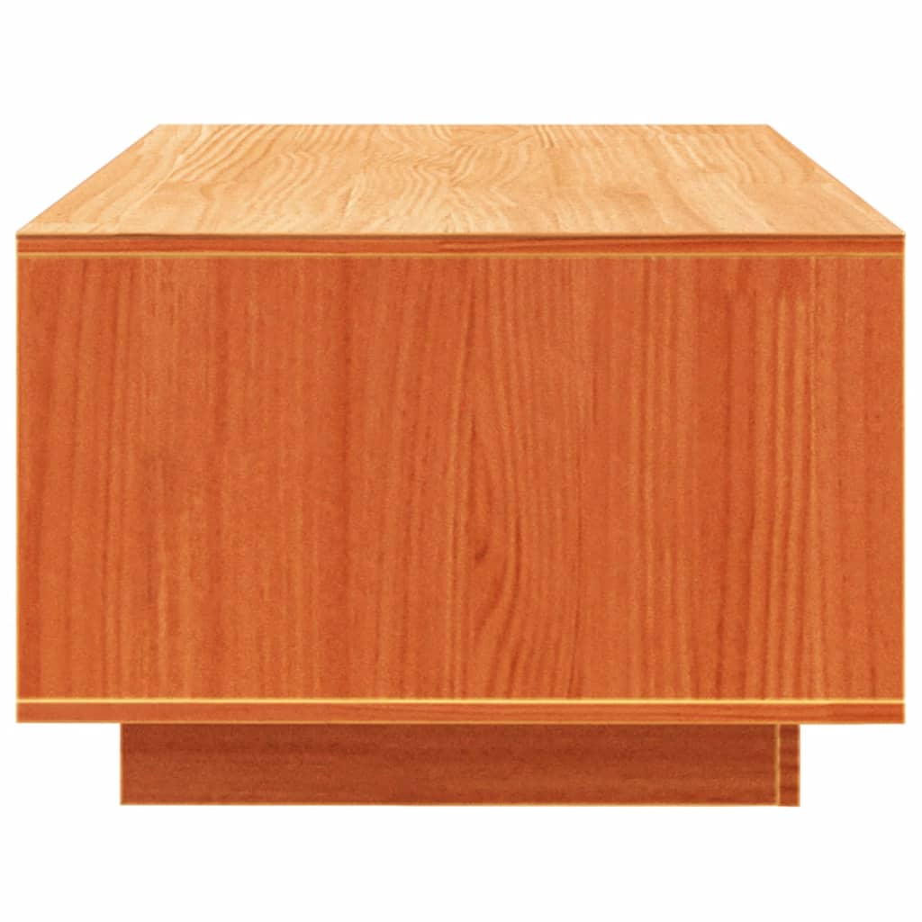 vidaXL Table basse marron ciré 110x50x33,5 cm en pin massif