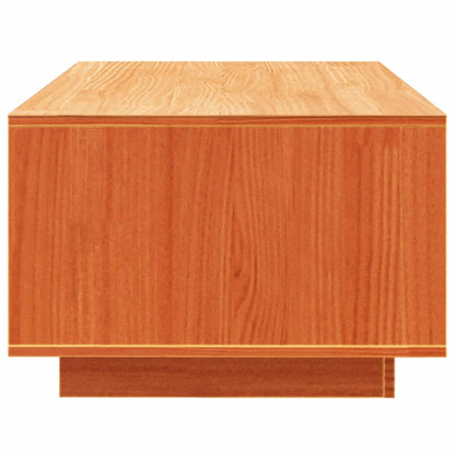 vidaXL Table basse marron ciré 110x50x33,5 cm en pin massif