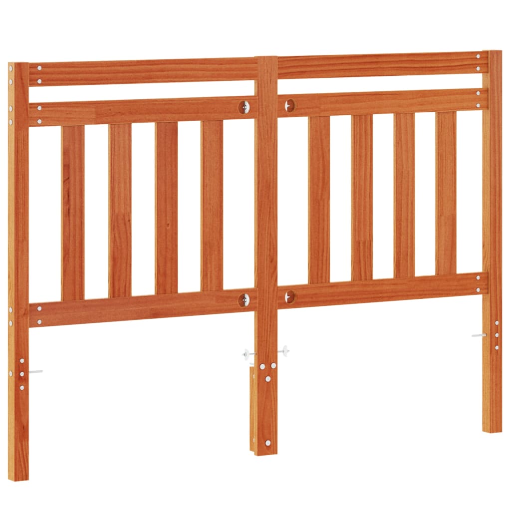 vidaXL Kopfteil Wachsbraun 135 cm Massivholz Kiefer