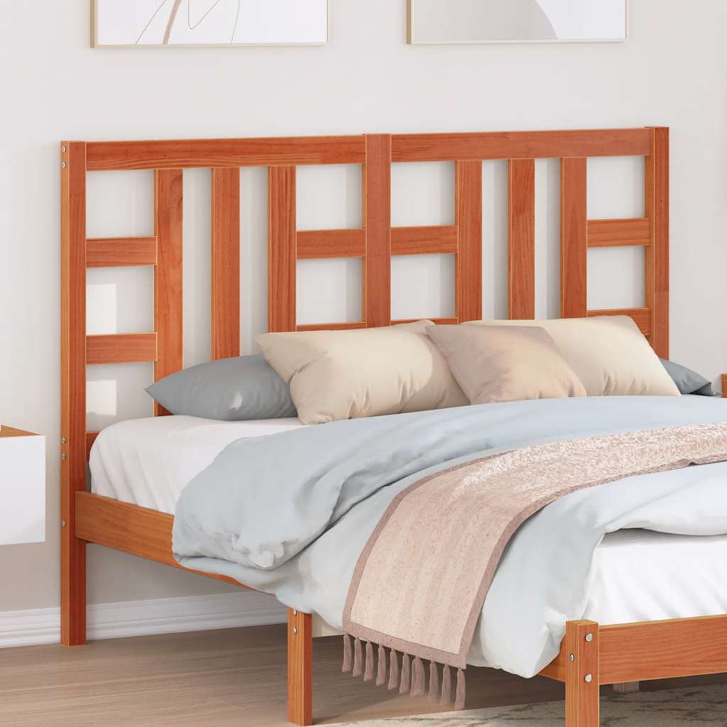 vidaXL Kopfteil Wachsbraun 135 cm Massivholz Kiefer