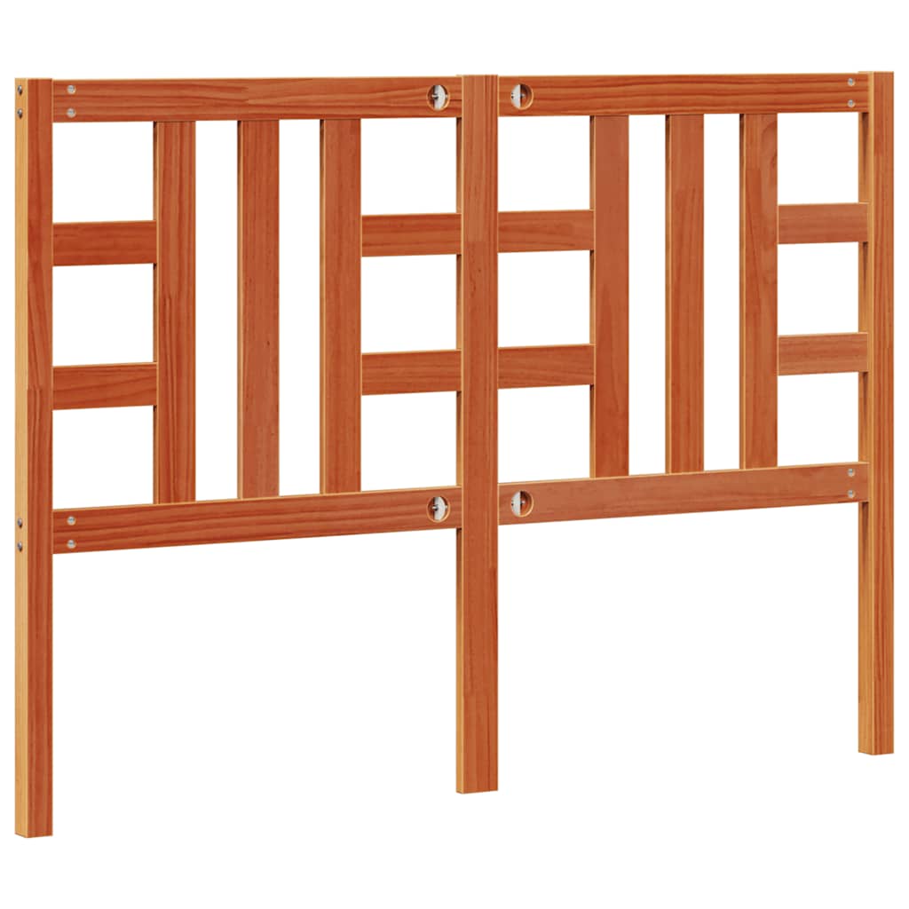 vidaXL Kopfteil Wachsbraun 135 cm Massivholz Kiefer