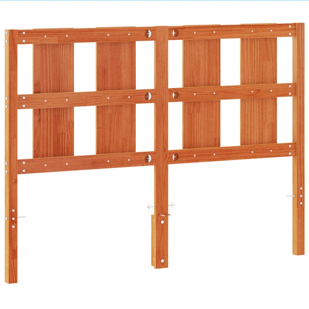vidaXL Kopfteil Wachsbraun 135 cm Massivholz Kiefer