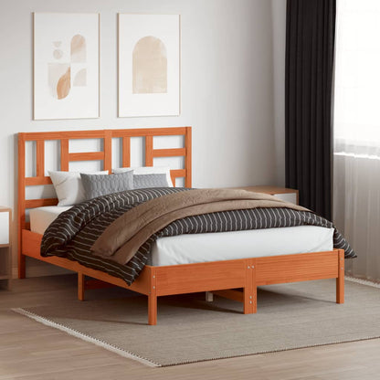 vidaXL Tête de lit Marron miel 150 cm Bois de pin massif