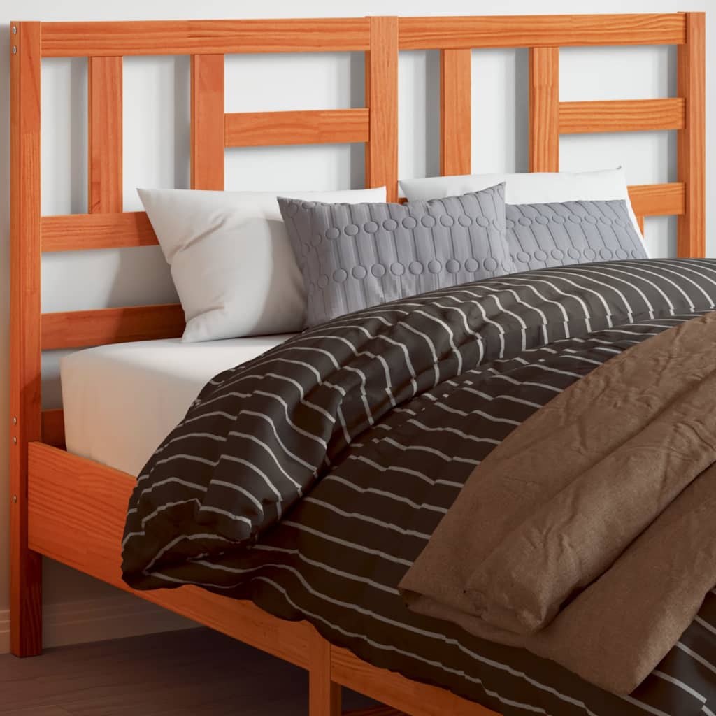 vidaXL Tête de lit Marron miel 150 cm Bois de pin massif