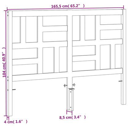 vidaXL Kopfteil Wachsbraun 160 cm Massivholz Kiefer
