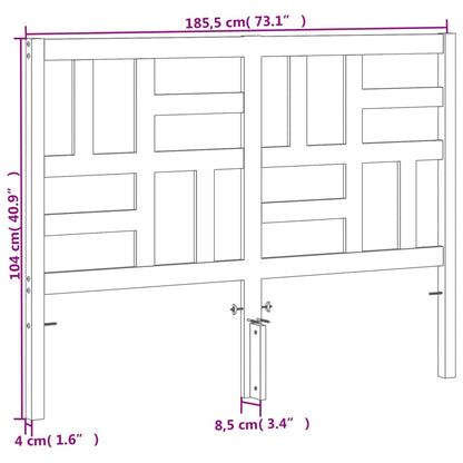 vidaXL Kopfteil Wachsbraun 180 cm Massivholz Kiefer