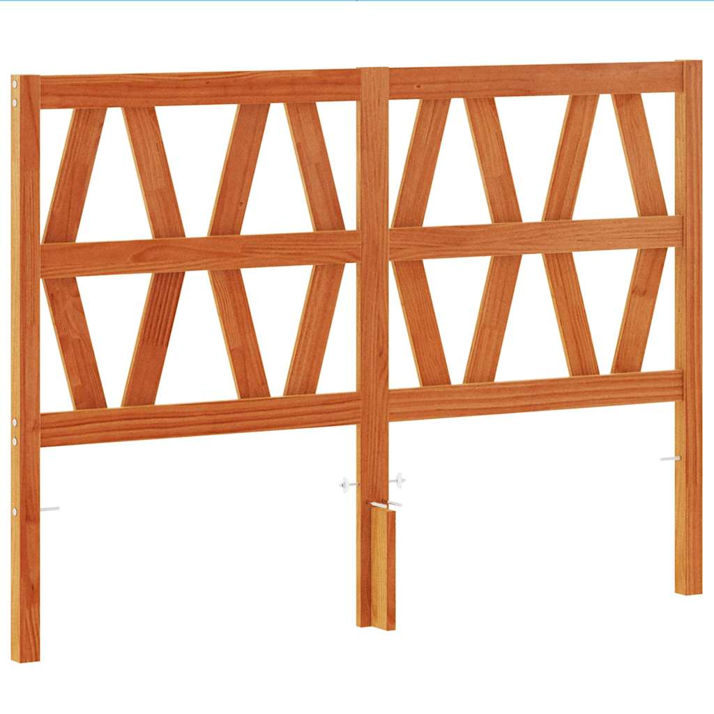 vidaXL Kopfteil Wachsbraun 135 cm Massivholz Kiefer