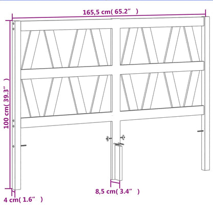 vidaXL Kopfteil Wachsbraun 160 cm Massivholz Kiefer