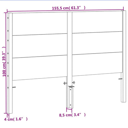 vidaXL Kopfteil Wachsbraun 150 cm Massivholz Kiefer