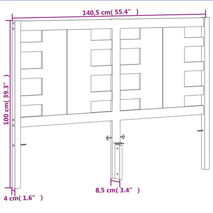 vidaXL Kopfteil Wachsbraun 135 cm Massivholz Kiefer