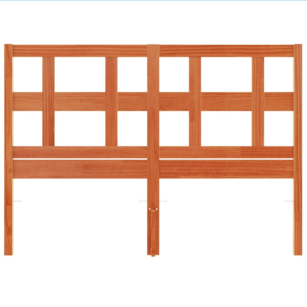vidaXL Kopfteil Wachsbraun 135 cm Massivholz Kiefer