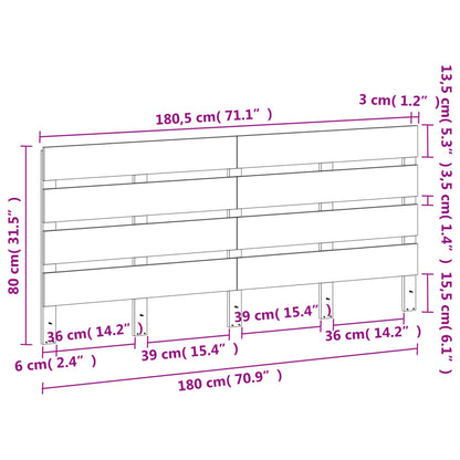 vidaXL Kopfteil Wachsbraun 135 cm Massivholz Kiefer