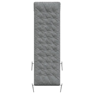 vidaXL Sonnenliegen-Auflage Grau 160x50x10 cm Wildleder-Optik