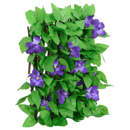 vidaXL Treillis avec feuilles de lierre artificielles extensible vert 180x20 cm