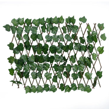 vidaXL Treillis extensible vert avec feuilles de vigne artificielles 190x60 cm