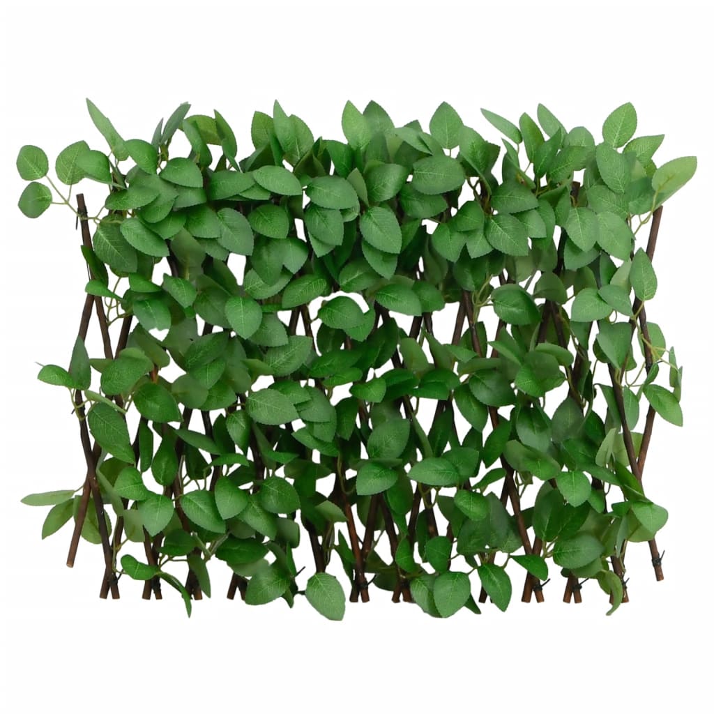 vidaXL Treillis avec feuilles de lierre artificiel extensible vert 180x30 cm
