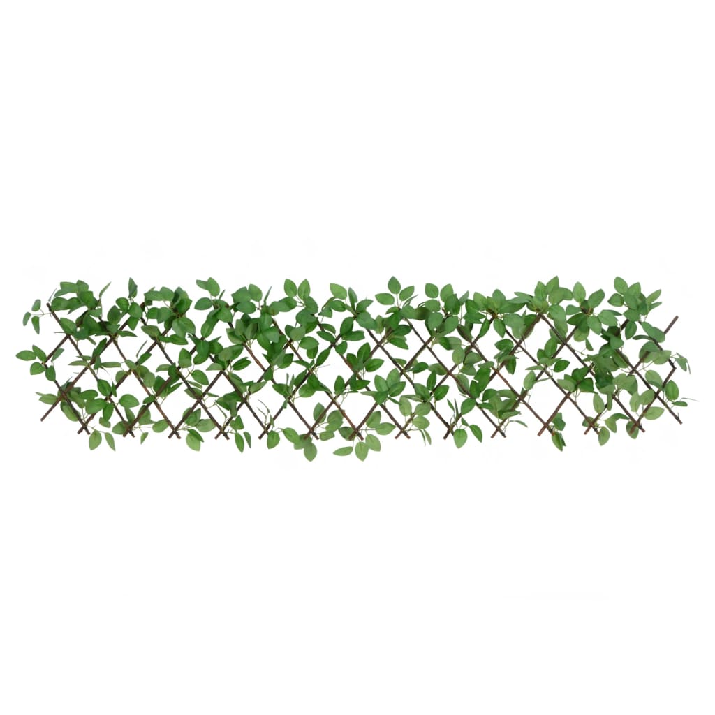 vidaXL Treillis avec feuilles de lierre artificiel extensible vert 180x30 cm